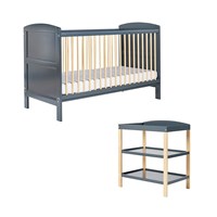 Ickle Bubba Coleby Scandi Classic Cot Bed with Open Changer 