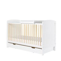Ickle Bubba Coleby Scandi Classic Cot Bed with Under Drawer and Cot Top Changer 