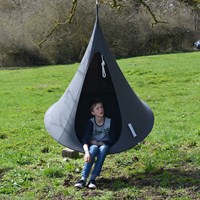 Single Hanging Cacoon in Anthracite