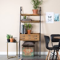 Rook Industrial Wall Shelf with 1 Drawer