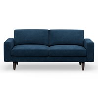 Hutch Rise Velvet 3 Seater Sofa with Block Arms 
