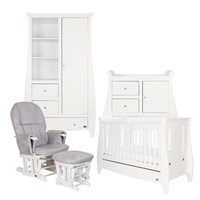 Tutti Bambini Katie Cot Bed 5 Piece Nursery Set in White