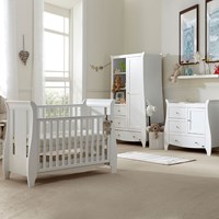 Tutti Bambini Katie Cot Bed 3 Piece Nursery Set in White