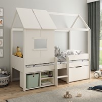 Kids Avenue Mini Playhouse Bed with Storage