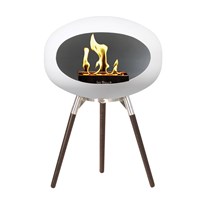 Le Feu Ground Low Bio Ethanol Fireplace in White 
