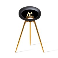 Le Feu Ground Rose Gold Edition Bio Ethanol Fireplace in Black 