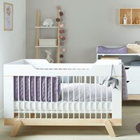 Lifetime Baby Cot Bed in White & Birch