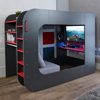 Trasman Podbed Gaming Highsleeper with Chair Bed 120x200cm