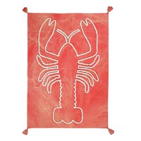 Lorena Canals Washable Lobster Wall Hanging in Coral