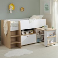 Louis Mid Sleeper Cabin Bed with Desk and Storage