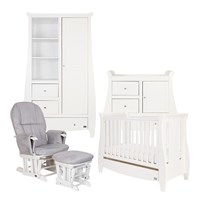 Tutti Bambini Lucas Cot Bed 5 Piece Nursery Set in White