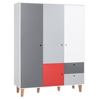 Vox Concept 3 Door Wardrobe in a Choice of 6 Colours 