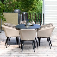 Maze Rattan Ambition 6 Seat Oval Dining Set with Free Winter Cover 