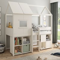 Kids Avenue Midi Playhouse Bed with Desk & Cube