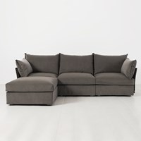 Swyft Sofa in a Box Model 06 Modular Velvet 3 Seater Sofa with Chaise 