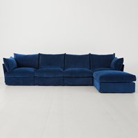 Swyft Sofa in a Box Model 06 Modular Royal Velvet 4 Seater Sofa with Chaise 