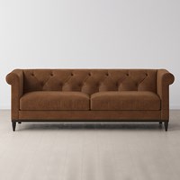 Swyft Sofa in a Box Model 09 Chesterfield Faux Leather 3 Seater Sofa