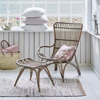 Sika Rattan Monet Wingback Chair in Taupe