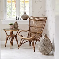 Sika Rattan Monet Wingback Chair in Antique
