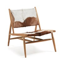 Ike Teak Chair with Goat Leather Seat