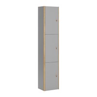 Vox Nature Tall Wall Cabinet in Grey & Oak Effect