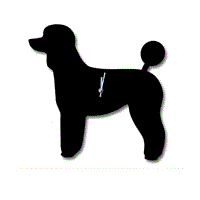 Wagging Tail Dog Clock in Poodle Design