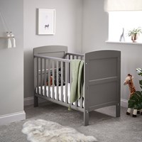 Obaby Grace Mini Cot Bed in Taupe Grey
