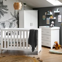 Obaby Nika Cot Bed 3 Piece Nursery Furniture Set 