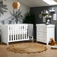 Obaby Nika Cot Bed 2 Piece Nursery Furniture Set 