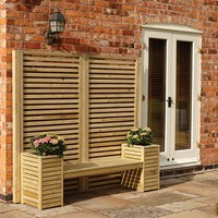 Rowlinson Wooden Garden Bench & Planter Set