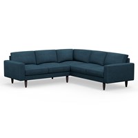 Hutch Rise Textured Weave 5 Seater Plus Corner Sofa with Block Arms 