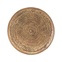 House Doctor Rattan Brass Tray 