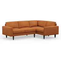 Hutch Rise Textured Weave 4 Seater Corner Sofa with Block Arms 