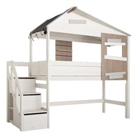 Lifetime The Hideout Mid Sleeper Bed with Steps 