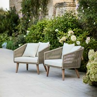 Garden Trading Pair of Colwell Acacia Wood Armchairs