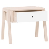 Vox Spot Stool / Bedside Table in Acacia & White
