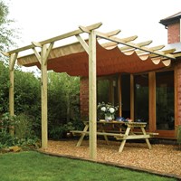 Rowlinson Sienna Garden Canopy in Natural Timber