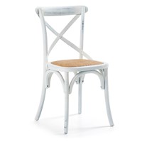 Pair of Silea Wooden Dining Chairs in White
