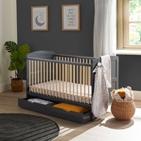 Ickle Bubba Coleby Scandi Classic Cot Bed with Under Drawer 