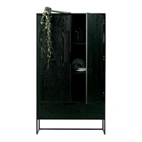 Silas Oak 2 Door Cabinet in Black Night by Woood