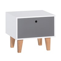 Vox Concept Bedside Table in White & Grey