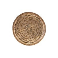 House Doctor Rattan Brass Tray 