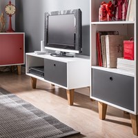 Vox Concept TV Stand in White & Grey