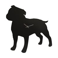 Wagging Tail Staffie Dog Clock