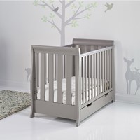 Obaby Stamford Mini Sleigh Cot Bed in Taupe Grey