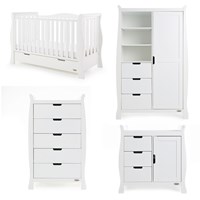 Obaby Stamford Luxe Cot Bed 4 Piece Nursery Furniture Set 