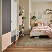 Vox Concept 2 Door Wardrobe in Grey & Pink