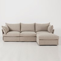 Swyft Sofa in a Box Model 06 Modular Linen 3 Seater Sofa with Chaise