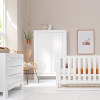 Tutti Bambini Rimini Cot Bed 3 Piece Nursery Set in White