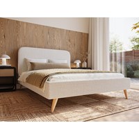 Flair Twilight Boucle Fabric Bed Beige 